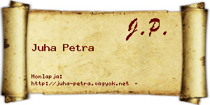 Juha Petra névjegykártya